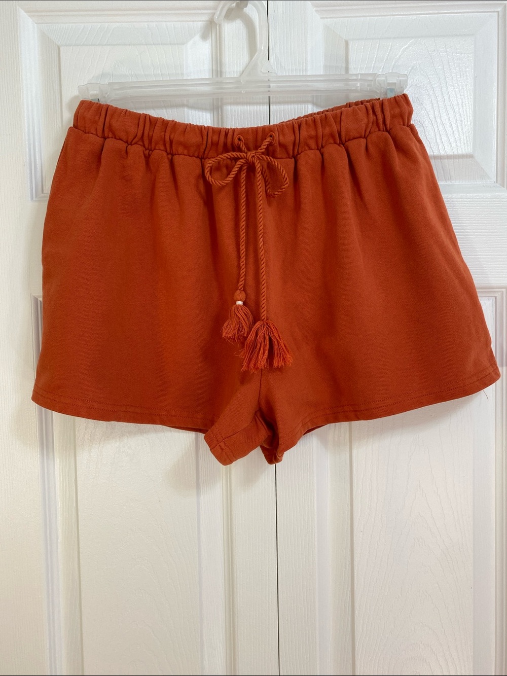 4 for $25 - Joe Fresh Rust Drawstring Cozy Short Shorts in French Terry Cloth, M